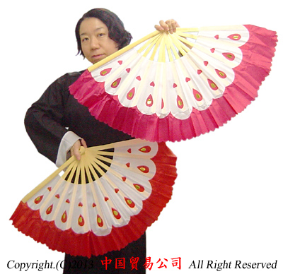 木製 踊り扇子(孔雀)