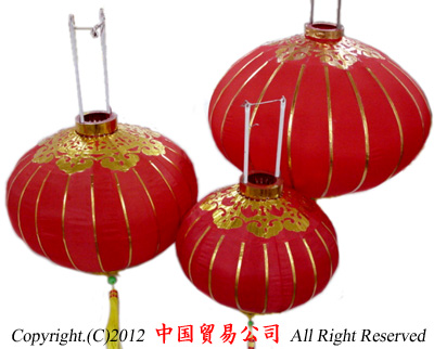 中国紅綢燈　シルクランタン